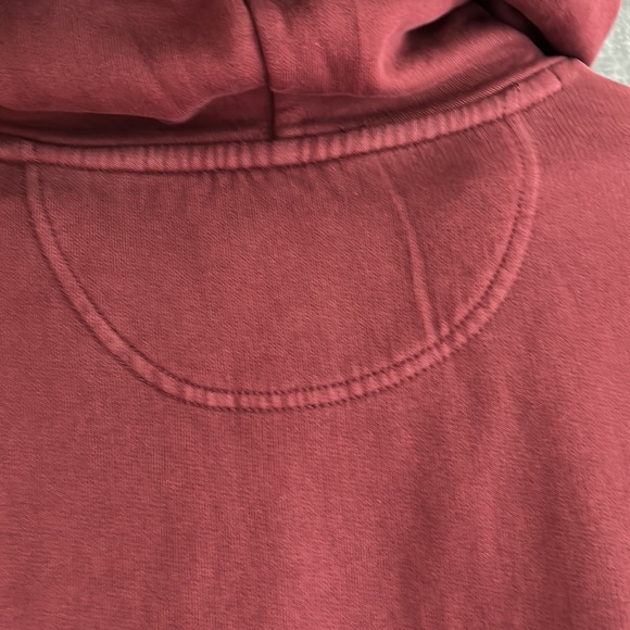Thick warm burgundy pullover hoodie - Picture 5 of 7
